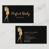 体スカルプトフィットネスリナーギウエストトレーナーバス 名刺 (正面/裏面)