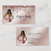 体スカルプトフィットネスリナーギウエストトレーナーバス 名刺 (正面/裏面)
