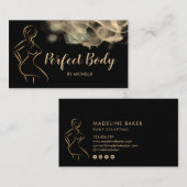 体スカルプトフィットネスリナーギウエストトレーナーバス 名刺 (正面/裏面)