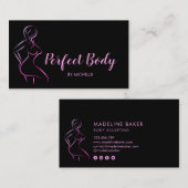 体スカルプトフィットネスリナーギウエストトレーナーバス 名刺 (正面/裏面)