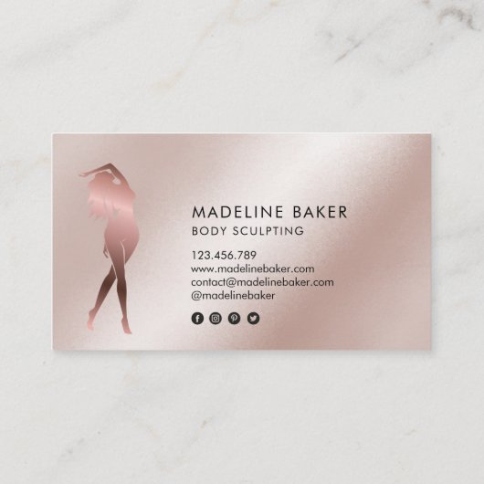 体スカルプトフィットネスリナーギウエストトレーナーバス 名刺 (裏面)