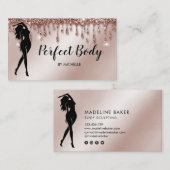 体スカルプトフィットネスリナーギウエストトレーナーバス 名刺 (正面/裏面)