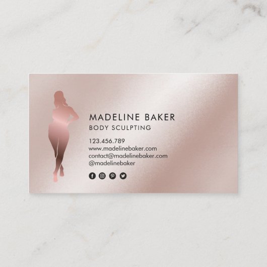 体スカルプトフィットネスリナーギウエストトレーナー 名刺 (裏面)