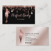 体スカルプトフィットネスリナーギウエストトレーナー 名刺 (正面/裏面)