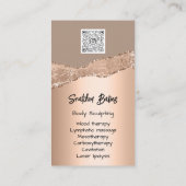 体スカルプト化粧品ロゴQRコードバラGlam 名刺 (裏面)