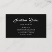 体スカルプト美しいカスタムロゴマッサージスタジオ 名刺 (裏面)