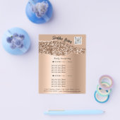 体スカルプト美しいヘアサロンQRロゴ挿入 チラシ (シングル)