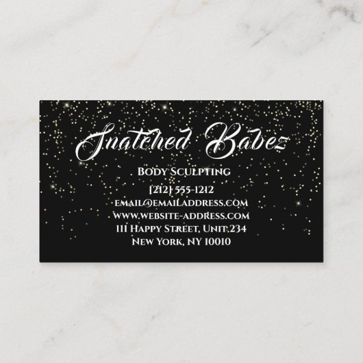 体スカルプト美しいマッサージドリップグリッターGlam B 名刺 (裏面)