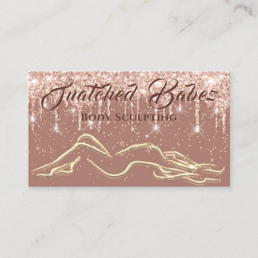 体スカルプト美しいマッサージドリップバラグリッター 名刺 (正面)