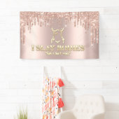 体スカルプト美しいロゴグリッター金ゴールドロゴBusi 横断幕 (インサイチュ)