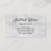 体スカルプト美しいロゴマッサージシルバーグレーバス 名刺 (裏面)