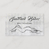 体スカルプト美しいロゴマッサージシルバーグレーバス 名刺 (正面)