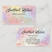 体スカルプト美しいロゴマッサージスパウェルネス 名刺 (正面/裏面)