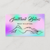 体スカルプト美しいロゴマッサージスパピンクパープル 名刺 (正面)