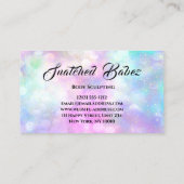 体スカルプト美しいロゴマッサージスパブルーピンク 名刺 (裏面)