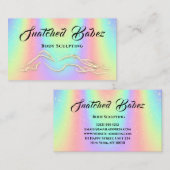 体スカルプト美しいロゴマッサージスパブルーホロ 名刺 (正面/裏面)
