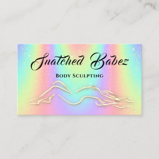 体スカルプト美しいロゴマッサージスパブルーホロ 名刺 (正面)