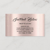 体スカルプト美しいロゴマッサージピンクドリップスバラ 名刺 (裏面)