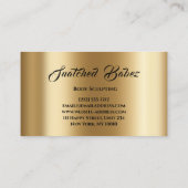 体スカルプト美しいロゴマッサージホメイ金ゴールド 名刺 (裏面)