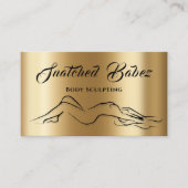 体スカルプト美しいロゴマッサージホメイ金ゴールド 名刺 (正面)