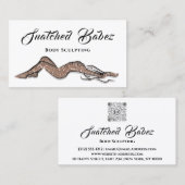 体スカルプト美しいロゴマッサージQRCODEバラ 名刺 (正面/裏面)