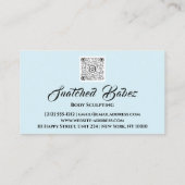 体スカルプト美しいロゴマッサージQRCODEピンク 名刺 (裏面)