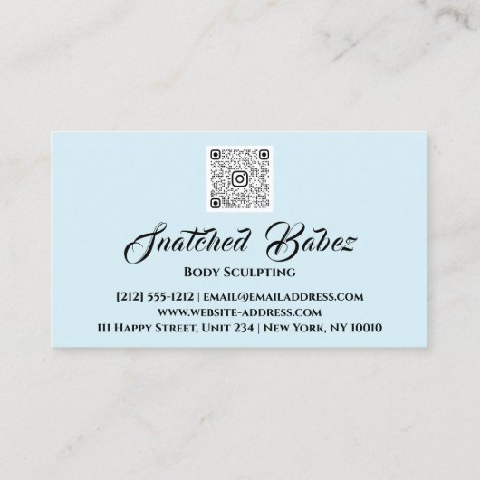 体スカルプト美しいロゴマッサージQRCODEピンク 名刺 (裏面)
