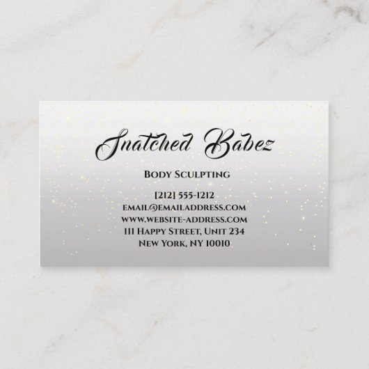 体スカルプト美しいロゴMassagEグレーグラデーション 名刺 (裏面)