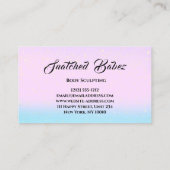 体スカルプト美しいロゴMassagEピンクブルー 名刺 (裏面)