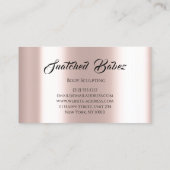 体スカルプト美しい女性ロゴマッサージドリップ 名刺 (裏面)