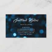 体スカルプト美しい金ゴールドロゴマッサージスタジオ 名刺 (裏面)