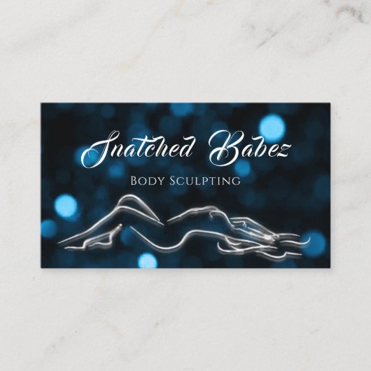 体スカルプト美しい金ゴールドロゴマッサージスタジオ 名刺 (正面)