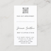 体スカルプトQRコードロゴブラックスキニー金ゴールド 名刺 (裏面)