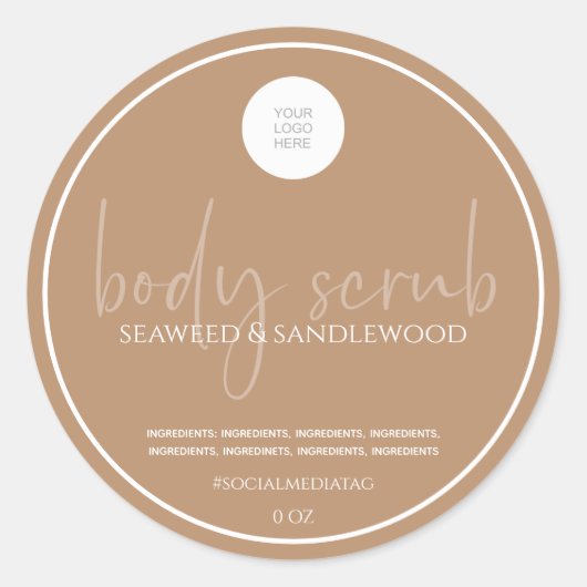 体スクラブラベル ラウンドシール (正面)