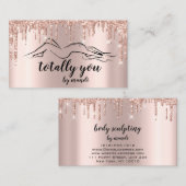 体スクロッティング美しいロゴ完全にあなたを 名刺 (正面/裏面)