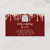 体スクロップマッサージロゴビキニドリップQRコード 名刺 (裏面)