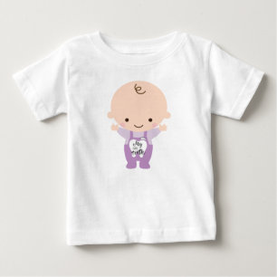 体スーツの第1歯ベビーTシャツ ベビーTシャツ