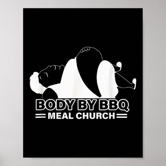 体バイおもしろいBbqヴィンテージミートチャーチ_1 ポスター (正面)