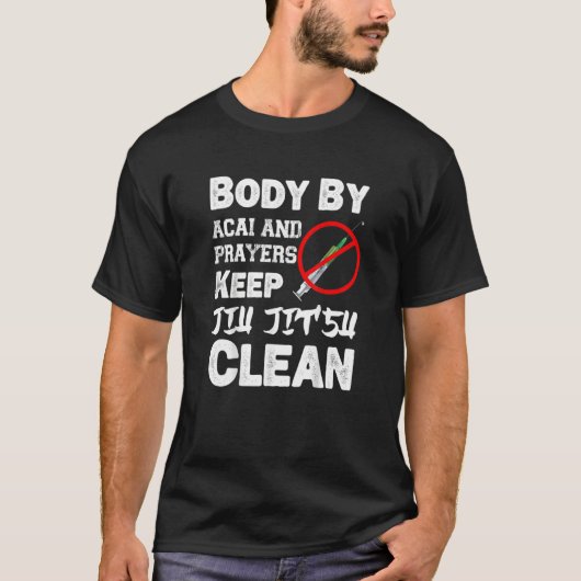 体バイアカイと祈りの言葉柔術クリーンクリーン Tシャツ (正面)