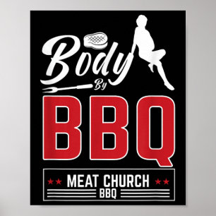 体バイバーベキュー肉教会おもしろいバーベキューBbq G ポスター