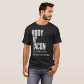 体バイベーコン食べ物ベーコンパパ焼き Tシャツ (正面フル)