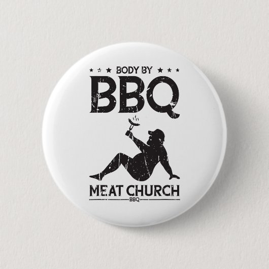 体バイBbqミートチャーチBbq - Bbq熱意 缶バッジ (正面)