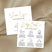 体バターアプリケーションガイドホワイト&金ゴールドロゴ スクエア名刺