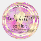 体バターモダンパープル製品ラベルの追加ロゴ ラウンドシール (正面)