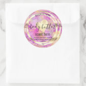 体バターモダンパープル製品ラベルの追加ロゴ ラウンドシール (バッグ)