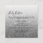 体バターモダン塗布銀グリッター スクエア名刺 (裏面)