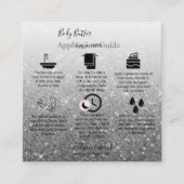 体バターモダン塗布銀グリッター スクエア名刺 (正面)