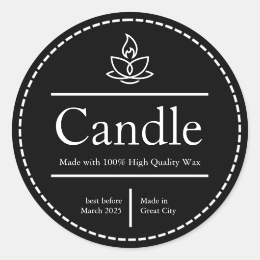 体バターラベル、キャンドルラベル、食品ラベル ラウンドシール (正面)