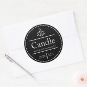 体バターラベル、キャンドルラベル、食品ラベル ラウンドシール (封筒)