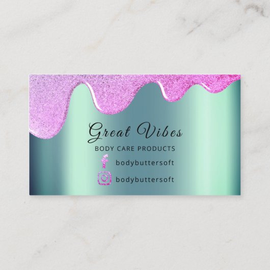 体バター乾燥製品パッケージソーシャルメディア 名刺 (裏面)